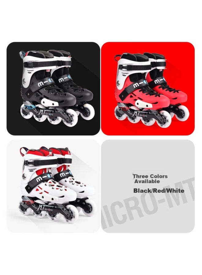 M-Cro Micro Maiguo Roller Skates, Adult Inline Skates, Dry Ice Skates, Single Row Beginner Roller Skates For Men And Women, Mt Black, Size 43 - Image 2