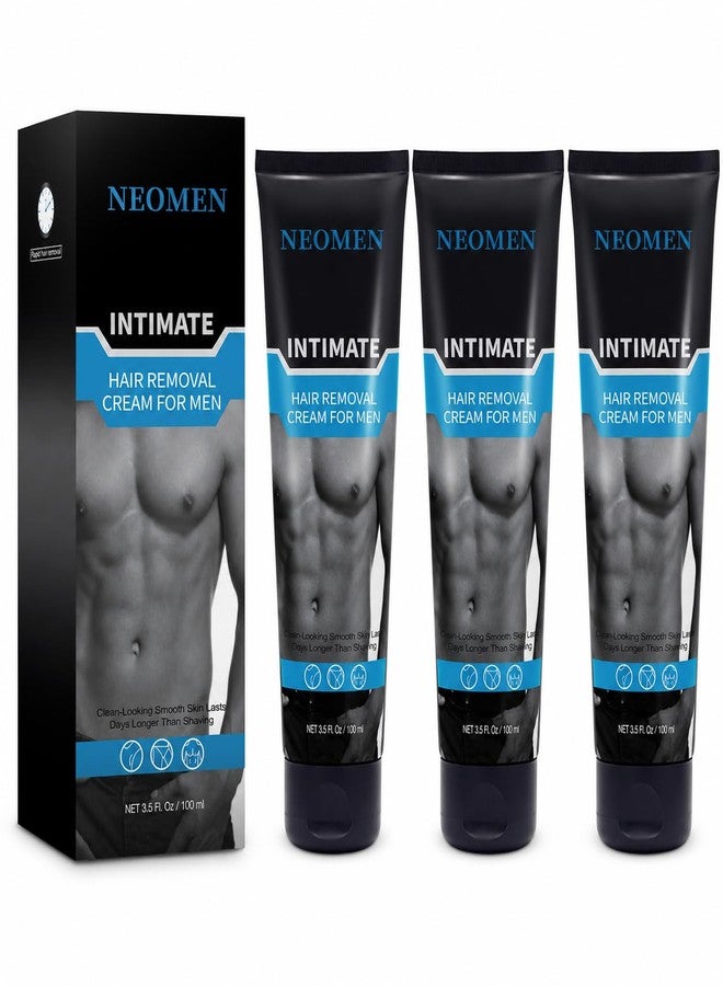 Neomen Intimate Hair Removal Cream for Men: Men's Depilatory Cream for Private Area, Body Hair Removal Cream for Sensitive Skin with Aloe & Vitamin E, 3.5 Oz Pack of 3 - Image 1