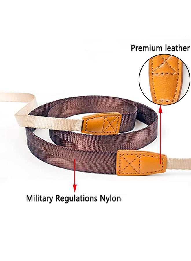 Eorefo Camera Strap Vintage Camera Neck Strap for Mirrorless and DSLR Camera,Brown. - Image 2
