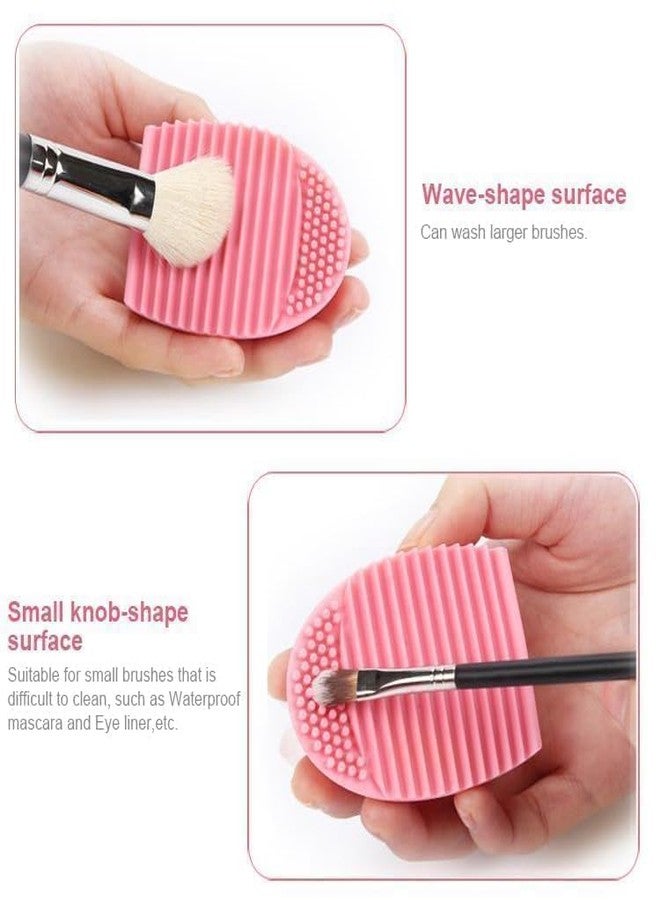 MobFest® Silicone Cosmetic Brush Washing Beauty Scrubber Makeup Brushes Cleaning Board, Multicolor (S, 1) - Image 3