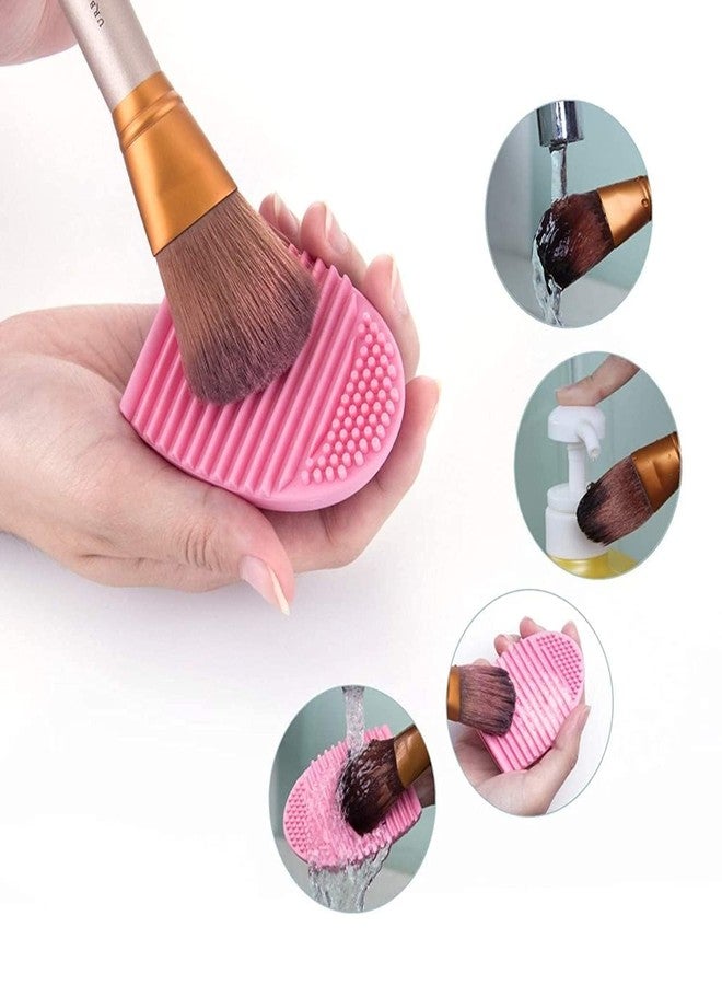 MobFest® Silicone Cosmetic Brush Washing Beauty Scrubber Makeup Brushes Cleaning Board, Multicolor (S, 1) - Image 4