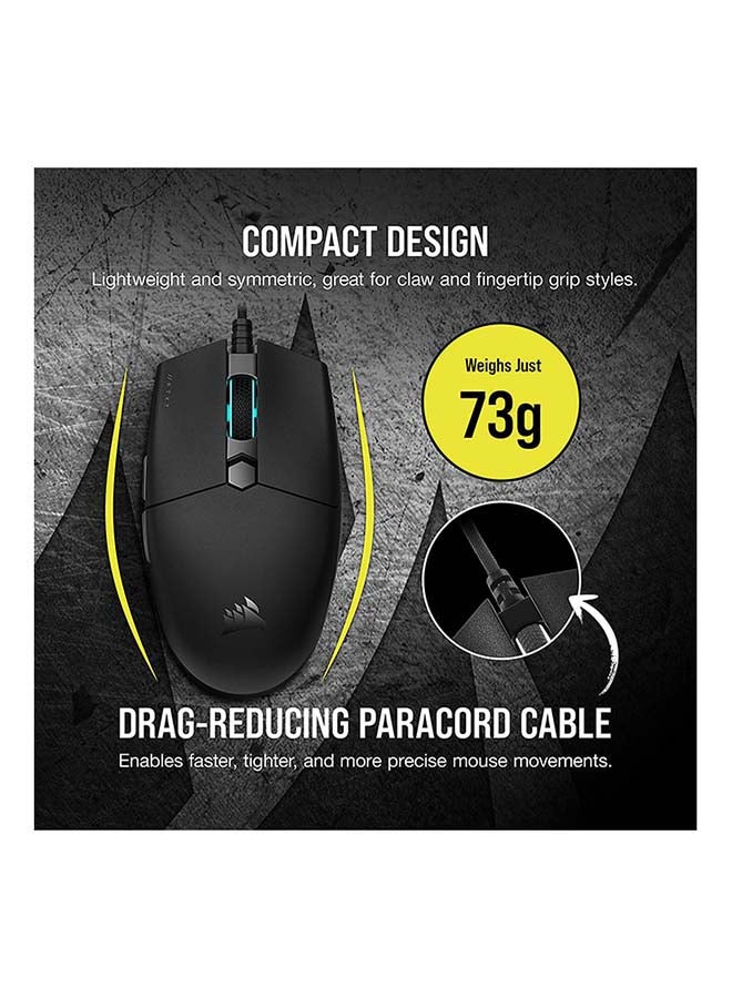 كورسير ماوس ألعاب USB بصري خفيف للغاية من Corsair Katar Pro مع إضاءة خلفية RGB LED، 12400 نقطة في البوصة (أسود) - Image 3