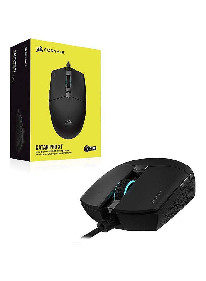 كورسير ماوس ألعاب USB بصري خفيف للغاية من Corsair Katar Pro مع إضاءة خلفية RGB LED، 12400 نقطة في البوصة (أسود) - Image 4