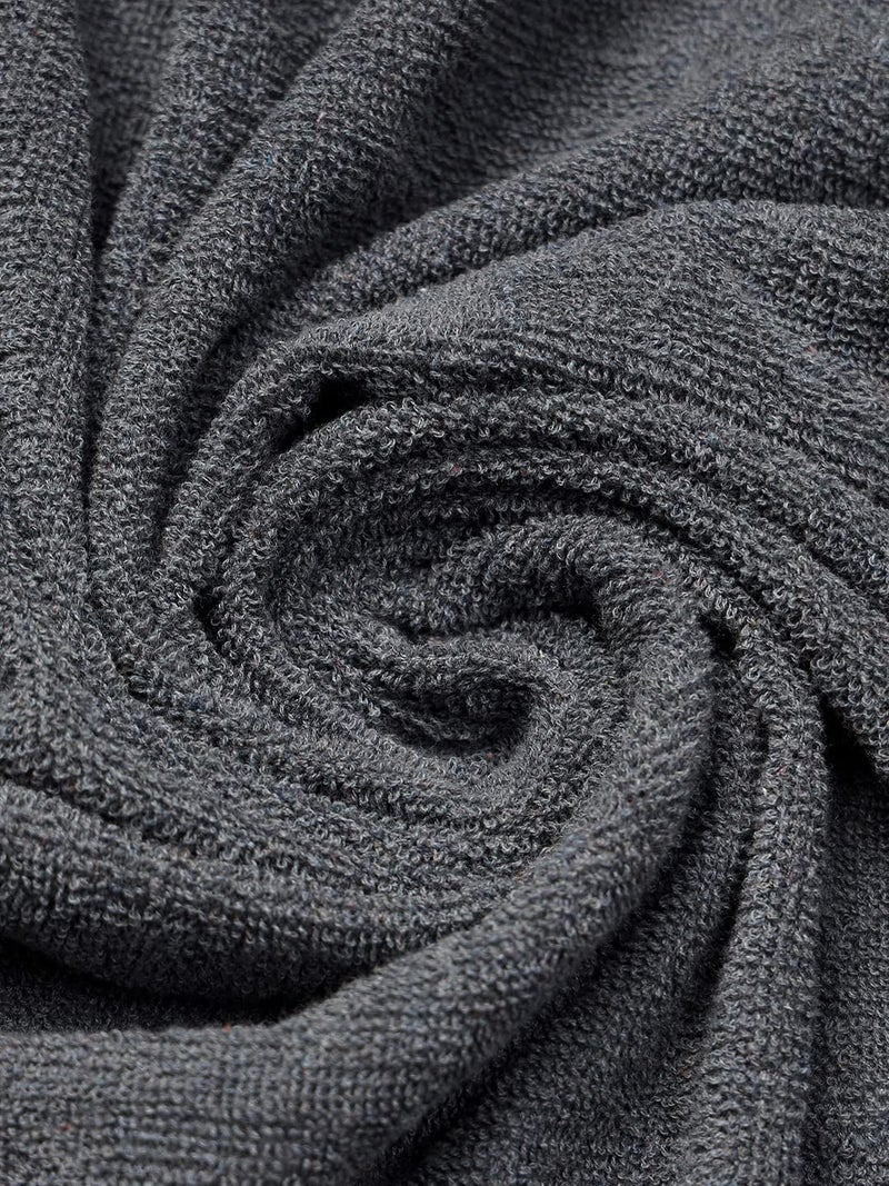 URBAN MAGIC 405GSM Soft Fabric Cotton Grey Bath Towel - (68 x 137 cms) - Pack of 1 - Image 5