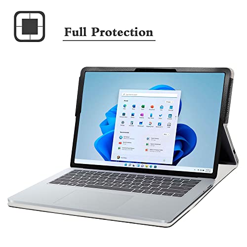 LiuShan for Surface Laptop Studio Case,Surface Laptop Studio 2 Case,PU Leather Slim Folding Stand Cover for 14.4" Microsoft Surface Laptop Studio/Microsoft Surface Laptop Studio 2 Tablet,Black - Image 2