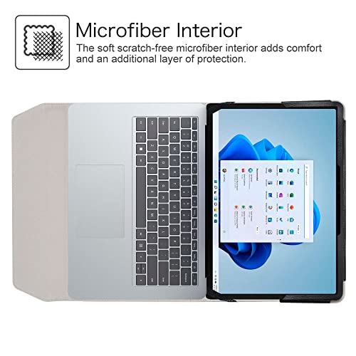 LiuShan for Surface Laptop Studio Case,Surface Laptop Studio 2 Case,PU Leather Slim Folding Stand Cover for 14.4" Microsoft Surface Laptop Studio/Microsoft Surface Laptop Studio 2 Tablet,Black - Image 3