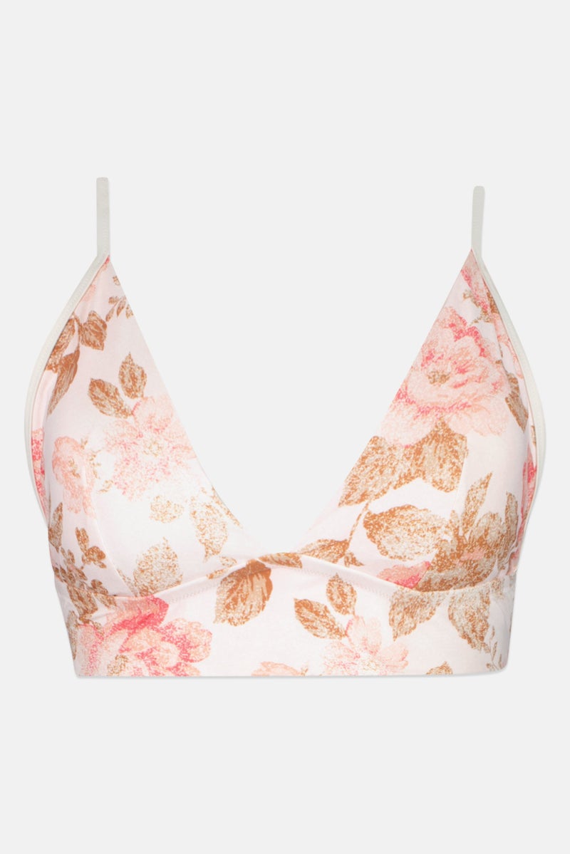 Aerie Women Padded Non Wire Triangle Allover Print Bikini Top, Multicolor  - Image 1