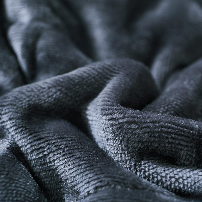 MOTRIP Kids Weighted Blanket 10 Pounds Twin Size  Fuzzy Warm Flannel Bed Blanket with Soft Breathable Sanded Reversible  48''x72'' 10lbs Grey - Image 4