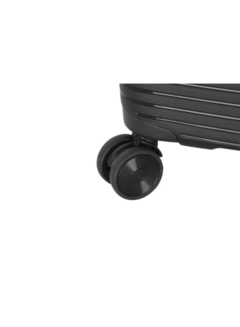 اتش تي مجموعة حقائب سفر H.T من 4 قطع - حقائب متينة بهيكل صلب مع عجلات دوارة وسحابات مقاومة للانحشار (13/20/24/28 بوصة، 11/44/74/110 لتر، مجموعة خفيفة الوزن، لون أسود) - Image 5