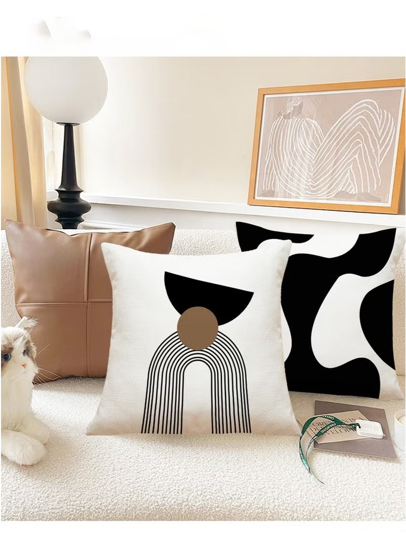 Generic Pillow Covers Set of 4, Throw Pillow Cover, Modern style Cushion Covers 45cm x 45cm,For Living Room Sofa Couch Bed Pillowcases 18x18 inches（Double sided pattern）  - Image 2