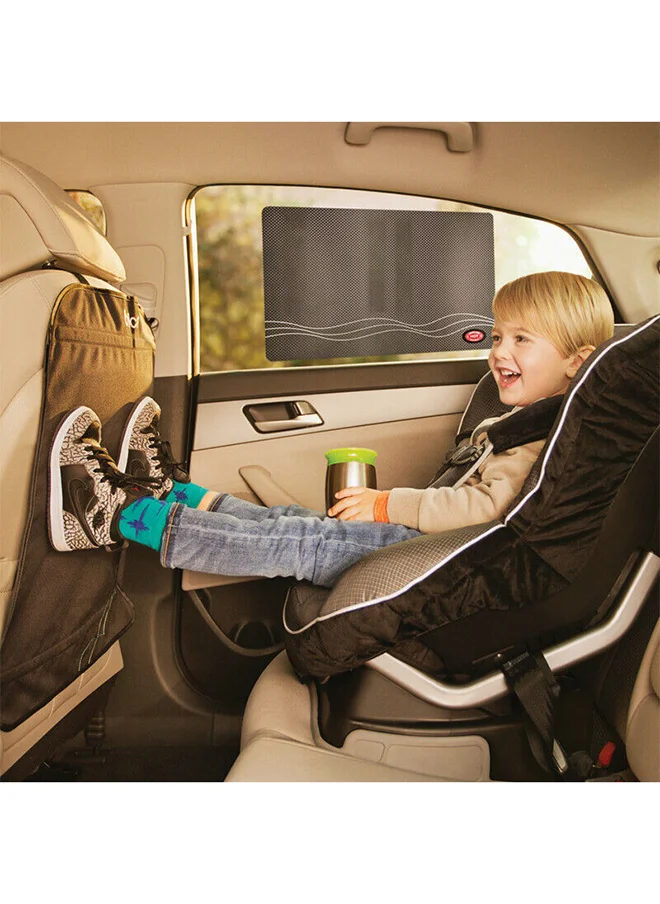 Munchkin Wrinkle Free Car Window Sun Shades, Provides Maximum Uva Uvb Protection Removable And Reusable & Heat Alert System, Pack of 2