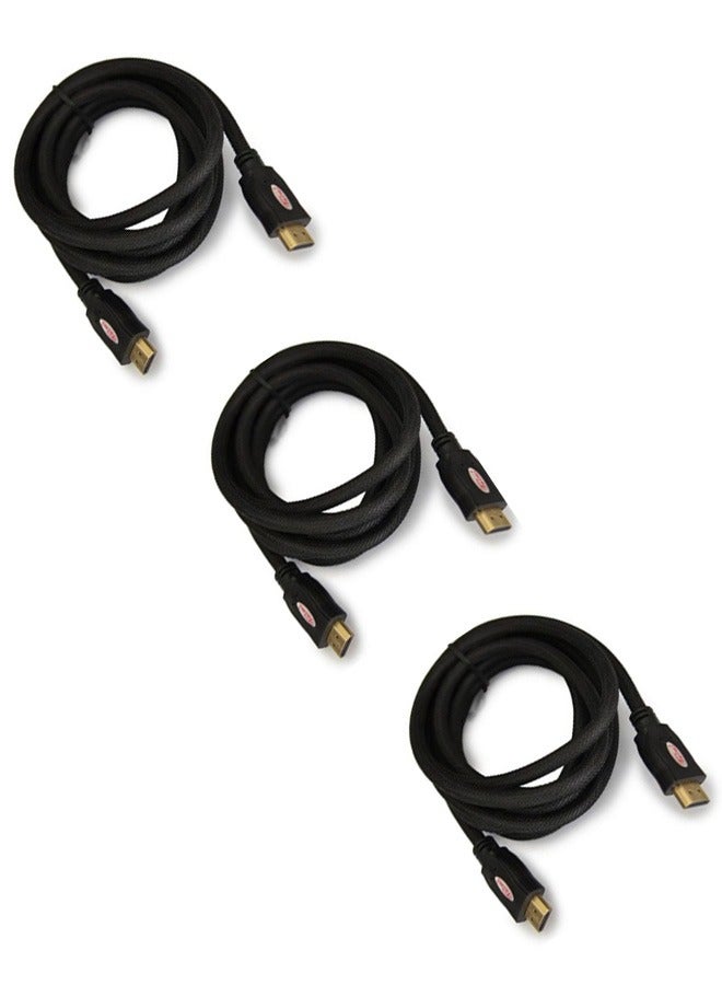 Taimi 3-Piece 5M HDMI Cable Red/Black  - Image 1