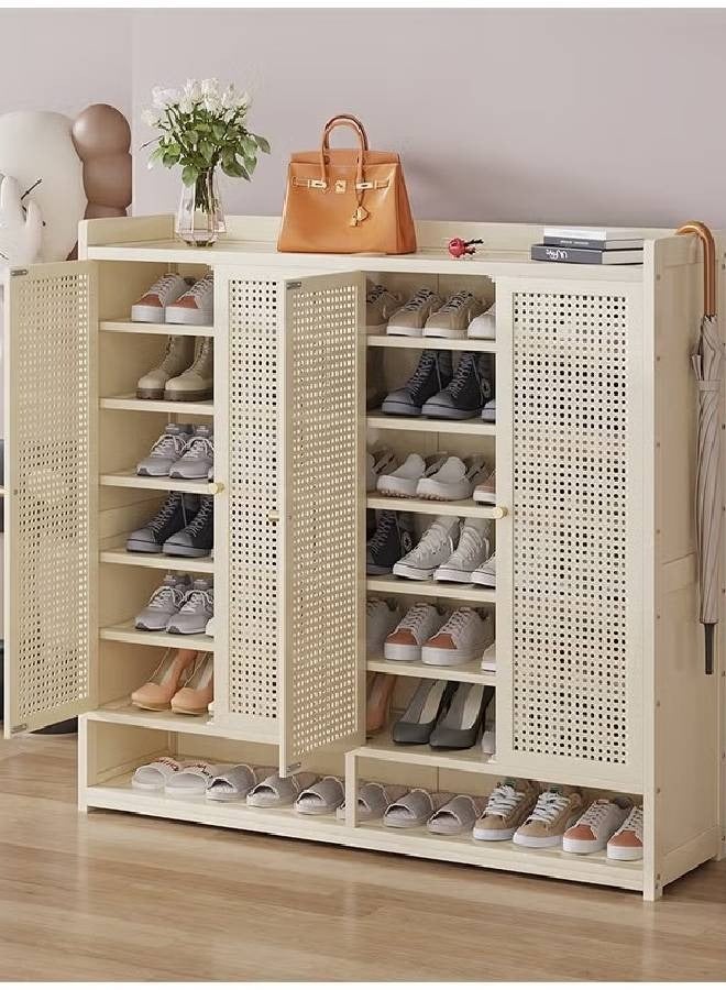 إن كي أكس خزانة أحذية متعددة الطبقات ومتعددة الوظائف للمدخل مع أبواب - Image 1