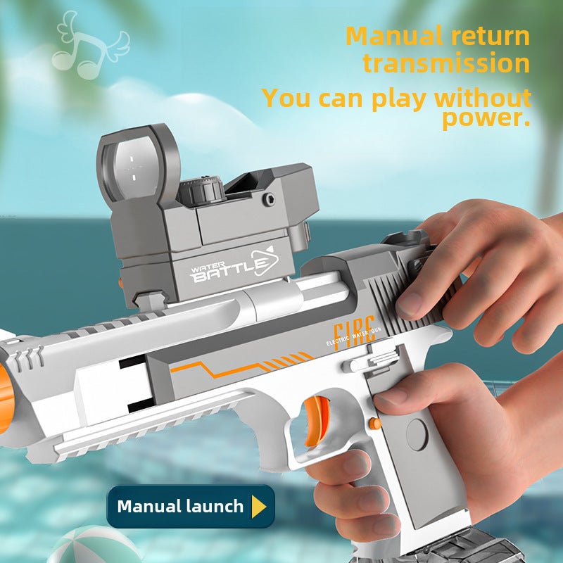 2024 Cross-border Explosions Linkage Desert Eagle Electric Water Gun Automatic Continuous Water Splashing Festival Toy Water Gun Wholesale([English Color Box] Blue Sand Eagle Linkage Edition Electric Water Gun) - Image 5