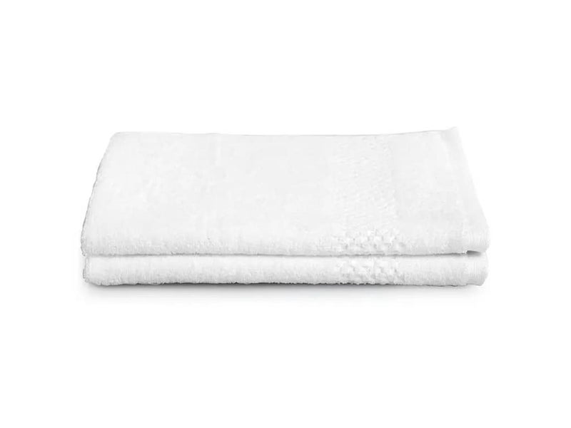 TIQH 100 Cotton Kitchen and Hand Towel Set of 02 White - Image 2