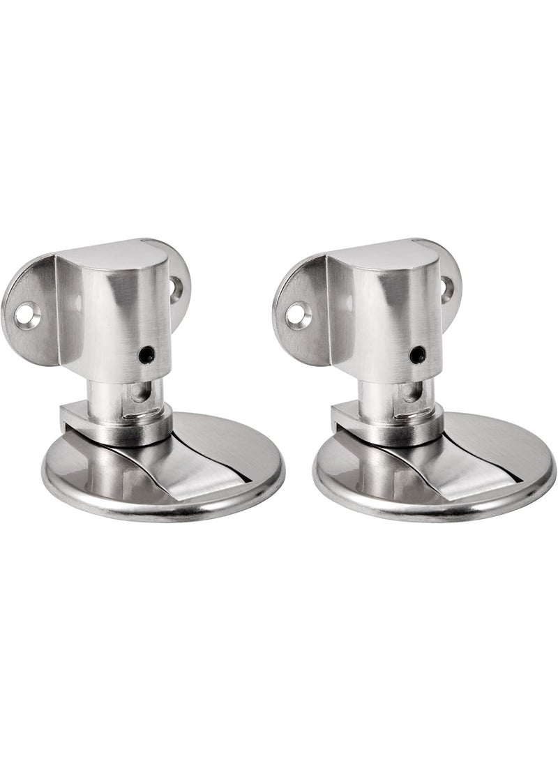 2 Packs Silvery Door Stopper，Height-Adjustable Invisible Magnetic Door Stop,Door Catch/Stopper for Bottom of Door，Hold Your Door Open，with Adhesive No Drilling,for Home Office Bedroom - Image 1