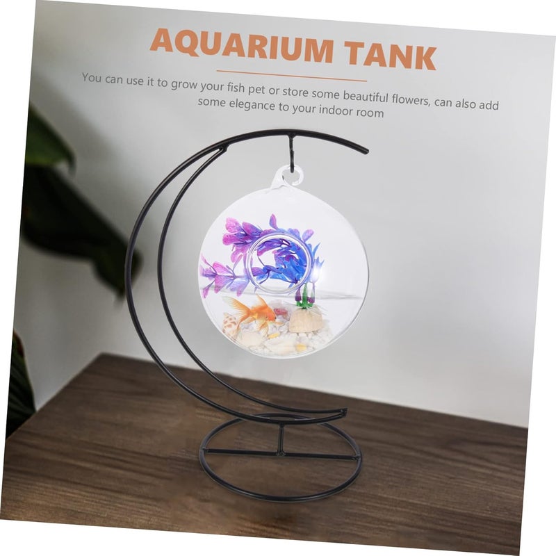 Toyvian Suspended Fish Tank Creative Hanging Aquarium for Betta and Transparent Hydroponic Vase Art Design Random Decor - Image 3