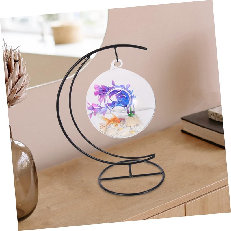 Toyvian Suspended Fish Tank Creative Hanging Aquarium for Betta and Transparent Hydroponic Vase Art Design Random Decor - Image 4