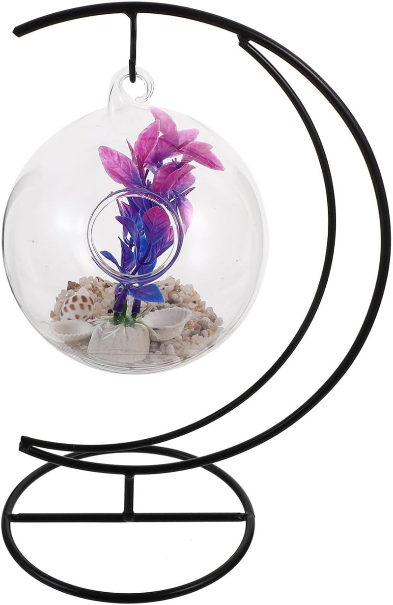 Toyvian Suspended Fish Tank Creative Hanging Aquarium for Betta and Transparent Hydroponic Vase Art Design Random Decor - Image 1
