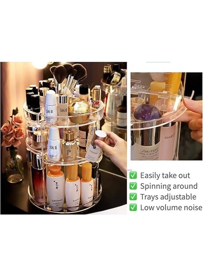 Generic 360 Rotating Extra Large Capacity Adjustable Multifunctional Cosmetic Storage Box - Image 3
