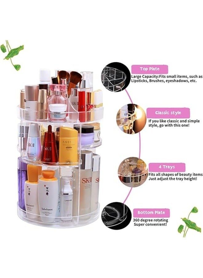 Generic 360 Rotating Extra Large Capacity Adjustable Multifunctional Cosmetic Storage Box - Image 2