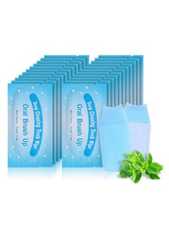 Y&D 50 Pcs Teeth Cleaning Tablets, Disposable Finger Brush Teeth Wipes Bulk Finger Toothbrush Textured Surface Deep Teeth Cleaning Finger Wipes Oral Wipes for Adults Teeth Mouth  - Image 1