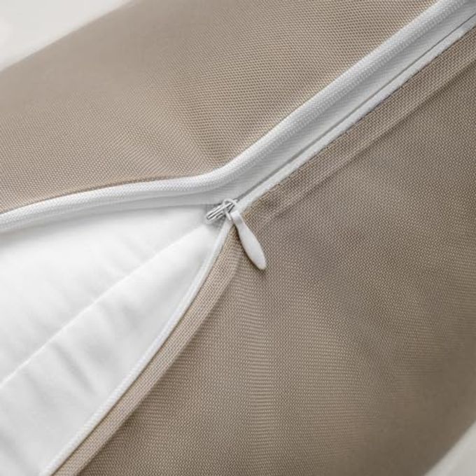 Phantoscope Pack of 2 Outdoor Waterproof Solid Throw Decorative Pillow Cover Decorative Square Outdoor Pillows Cushion Case Patio Pillows for Couch Tent, Light Coffee 18x18 inches 45x45 cm - Image 3