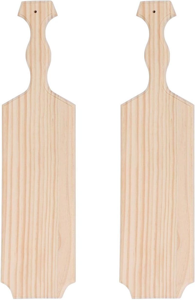 BATTIFE 18Inch Sorority and Fraternity Paddles 2Pack, Unfinished Pine Wood Paddle for Greek, Frat Solid Wooden Paddle - Image 1