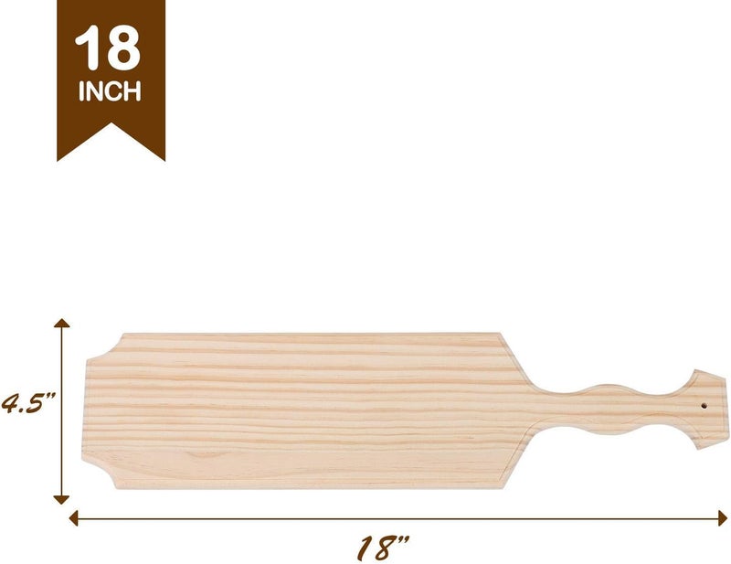 BATTIFE 18Inch Sorority and Fraternity Paddles 2Pack, Unfinished Pine Wood Paddle for Greek, Frat Solid Wooden Paddle - Image 5