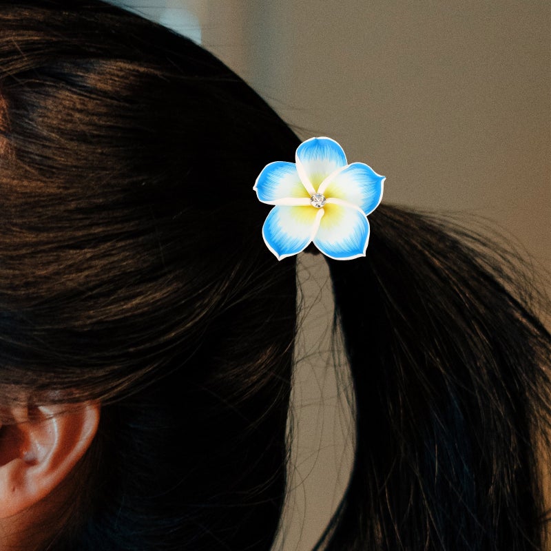 2pcs Flower Hair Scrunchies Elastic Hair Lovely Hair Ropes Women Headdress - Image 5