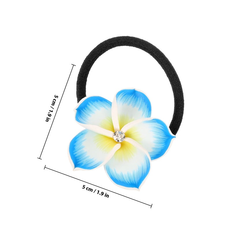 2pcs Flower Hair Scrunchies Elastic Hair Lovely Hair Ropes Women Headdress - Image 2