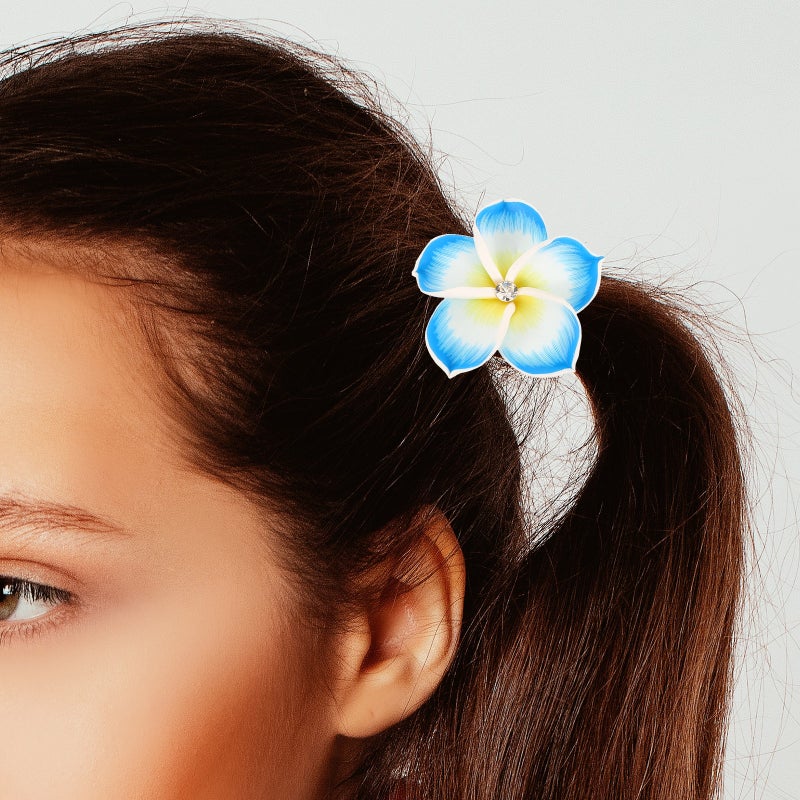 2pcs Flower Hair Scrunchies Elastic Hair Lovely Hair Ropes Women Headdress - Image 3