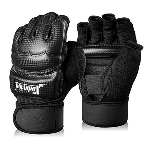 Xinluying Punch Bag Boxing Martial Arts MMA Sparring Grappling Muay Thai Taekwondo Training PU Leather Wrist Wraps Gloves - Image 1