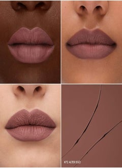 SEPHORA SEPHORA COLLECTION Cream Lip Stain 10HR Liquid Lipstick - 72 Alter-ego - Matte Deep Mauve Nude 5ml  - Image 2