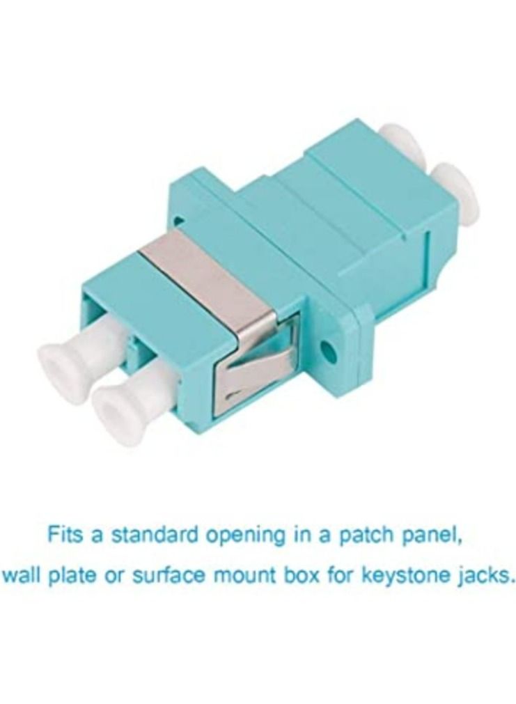 Fiber Optic Coupler, LC to LC Duplex Multimode Fiber Optic Cable Adapter Coupler OM1 OM2 OM3 OM4(Fiber Optic Adapter, LC to LC)