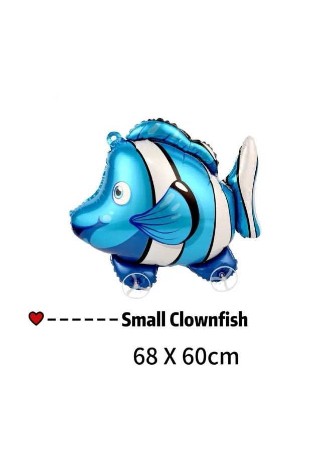 Stand-up Walking 5 Packs Safari Animal Foil Balloons With Wheels Cute Standing Pet Mylar Balloon Animal Theme Decorations for Baby Kids Toddler Birthday Party Festival （Air Pump Included） - Image 5