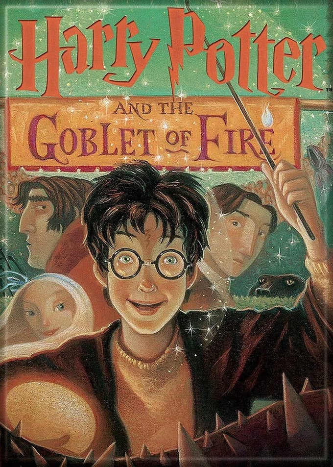 HARRY POTTER AND THE GOBLET OF FIRE BOOK COVER 25 X 35 MAGNET FOR REFRIGERATORS AND LOCKERS