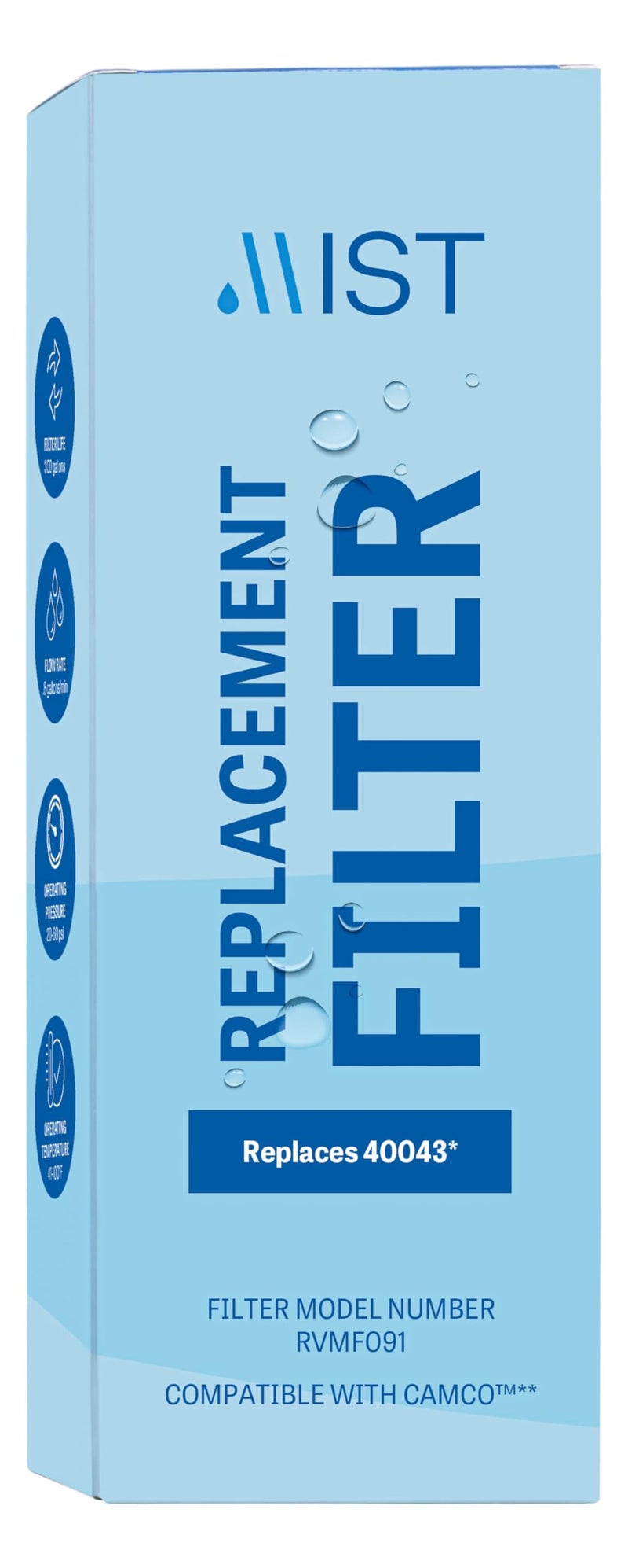 Mist 40043 Replacement for Camco RV Inline Water Filter 40043, 40013, 40041, with Flexible Hose Protector. Reduces Bad Taste, Odors, Chlorine, Lead and Sediment, 3 Pack - Image 3