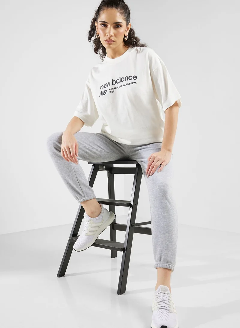 New Balance Linear Heritage Jersey Oversized T-Shirt