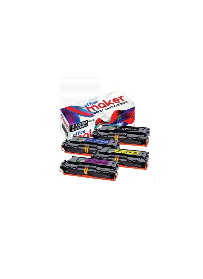 Office Maker 131A Compatible toner 4 Piece er Full Set Multicolour  - Image 1