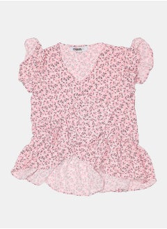 giggles BLOUSE POWDER PINK Printed Junior Girls  - Image 1