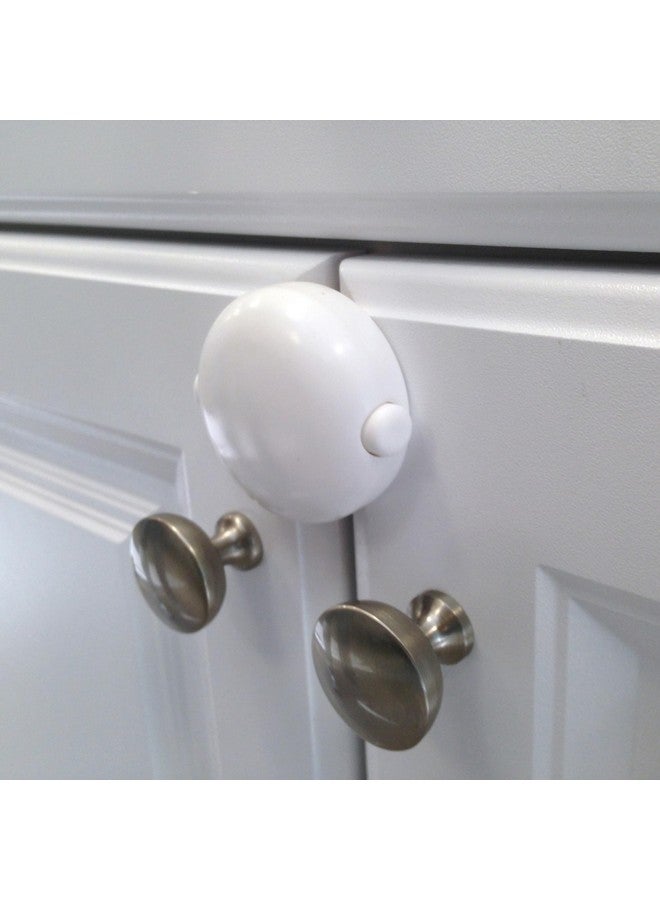 Qdos Safety Adhesive Double Door Cabinet Lock | White | Easy One Handed Operation - Patented ZeroPinch Design - Only Fits Standard Framed Cabinets and Furniture - Baby Proofing Doesn't Have to be Ugly - Image 2