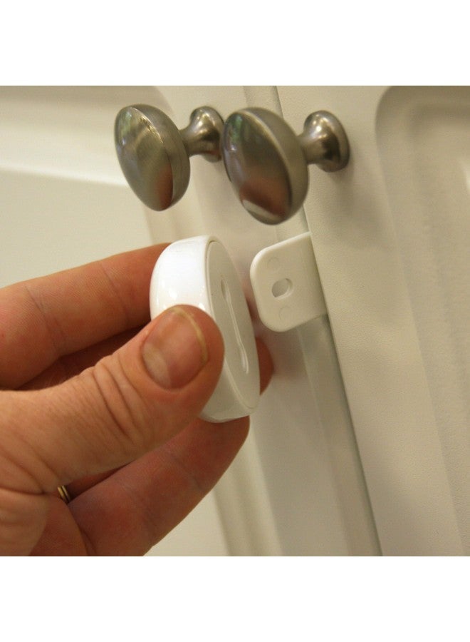 Qdos Safety Adhesive Double Door Cabinet Lock | White | Easy One Handed Operation - Patented ZeroPinch Design - Only Fits Standard Framed Cabinets and Furniture - Baby Proofing Doesn't Have to be Ugly - Image 4