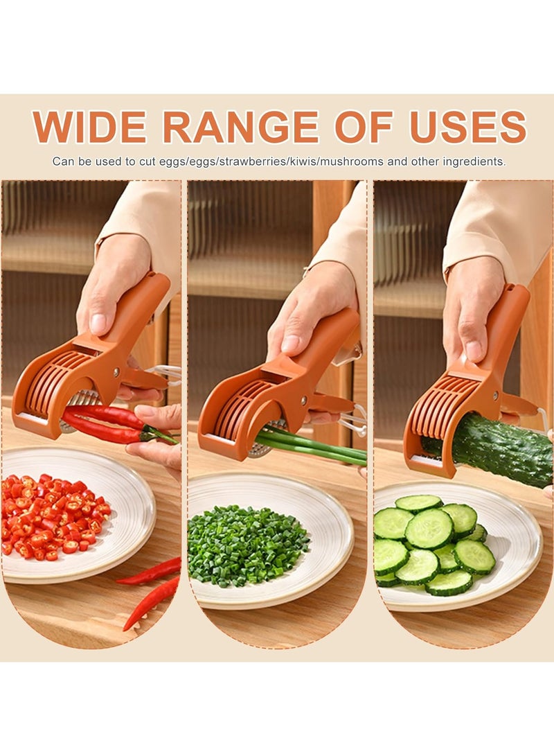 CMGTYYD Stainless Steel Banana Slicer, Multifunctional Fruit and Vegetable Salad Cutter - Easy to Grip, Kitchen Tool for Cutting Bananas, Sausage, Strawberries and Grapes  - Image 2