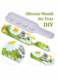 NIBEMINENT Shot Glass Serving Tray Mold, Holder Mold for Resin, 4 Holes Glasses Resin Party Home Decor DIY Crafts, Handmade Gifts, and Tasting Board Clubs  - Image 5