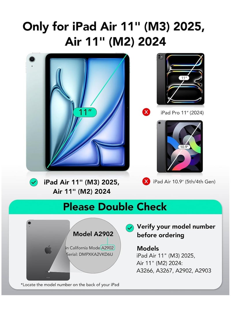 yalilai Screen Protector for iPad Air 11-Inch M4/M3/M2 2026/2025/2024 (8th/7th/6th Generation), 9H Tempered Glass Film with Easy Application Tray, Scratch Resistant, Bubble Free, HD Clarity, Touch Sensitive - Image 2