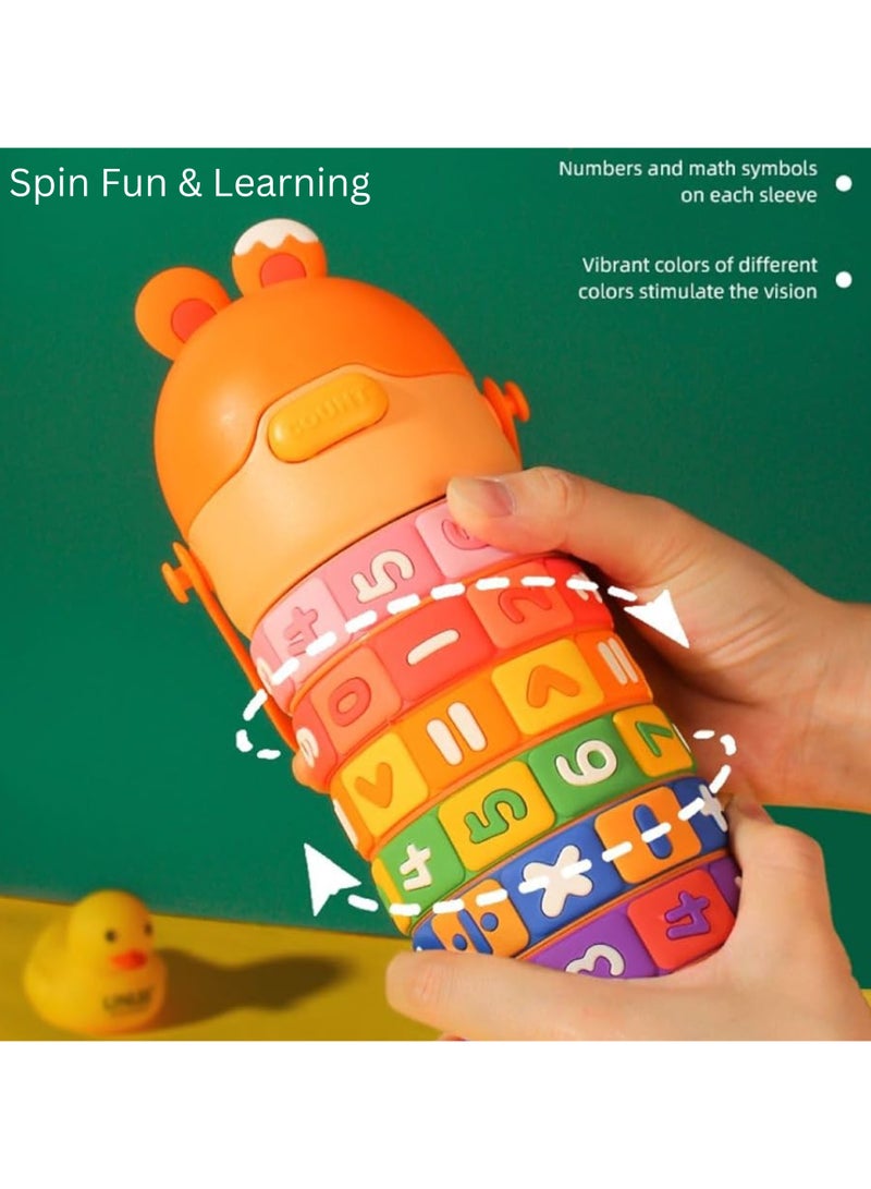 Twisoo Kids Math Learning Water Bottle - 430ml, BPA-Free, Leak-Proof Stainless Steel, Vacuum Insulated with Straw & Strap - Image 5