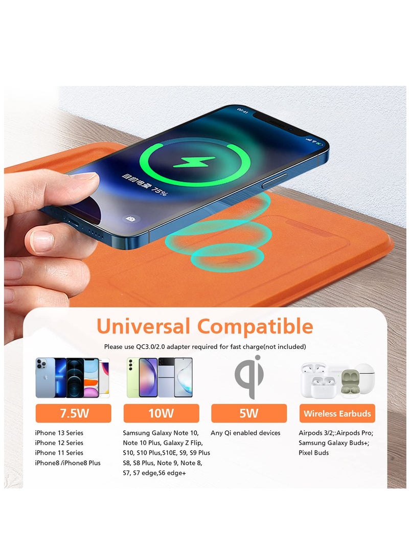 Excefore Valet Tray With Wireless Charging, Desk And Night Stand Organizer, 15W Charging Station, Wireless Charging Station, Compatible With Wireless Charging Phone, For OfficeHome Use - Image 2