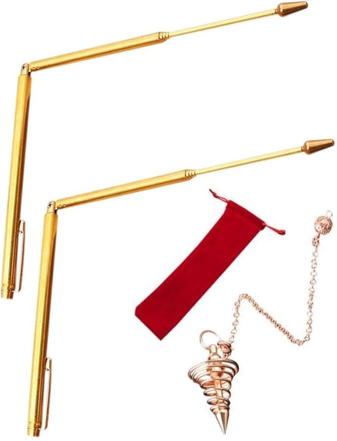 4 قطع من قضبان التحقيق المعدنية النحاسية لأدوات استكشاف المياه للبحث عن الكنوز - Image 3