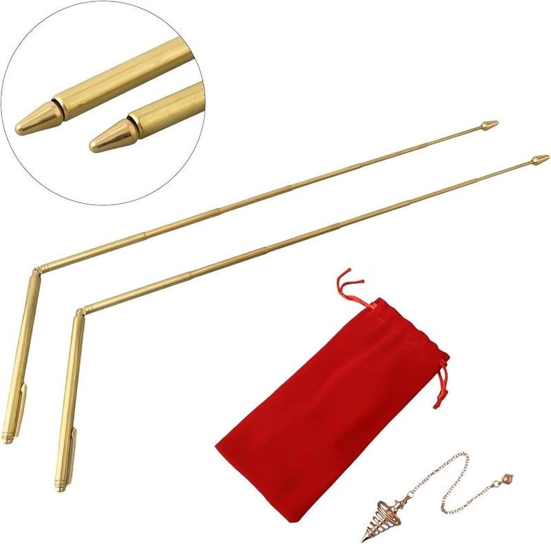 4 قطع من قضبان التحقيق المعدنية النحاسية لأدوات استكشاف المياه للبحث عن الكنوز - Image 5